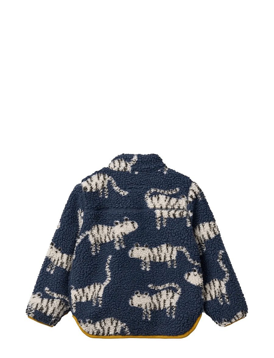 Liewood - Nolan Pile Jacket - fleecejakker - tiger / classic navy - 1