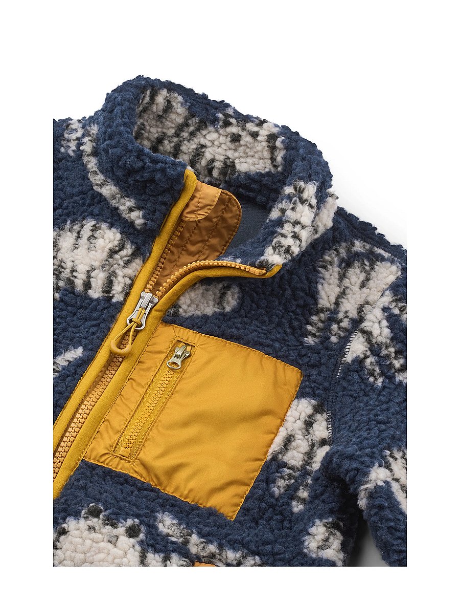 Liewood - Nolan Pile Jacket - fleecejakker - tiger / classic navy - 2