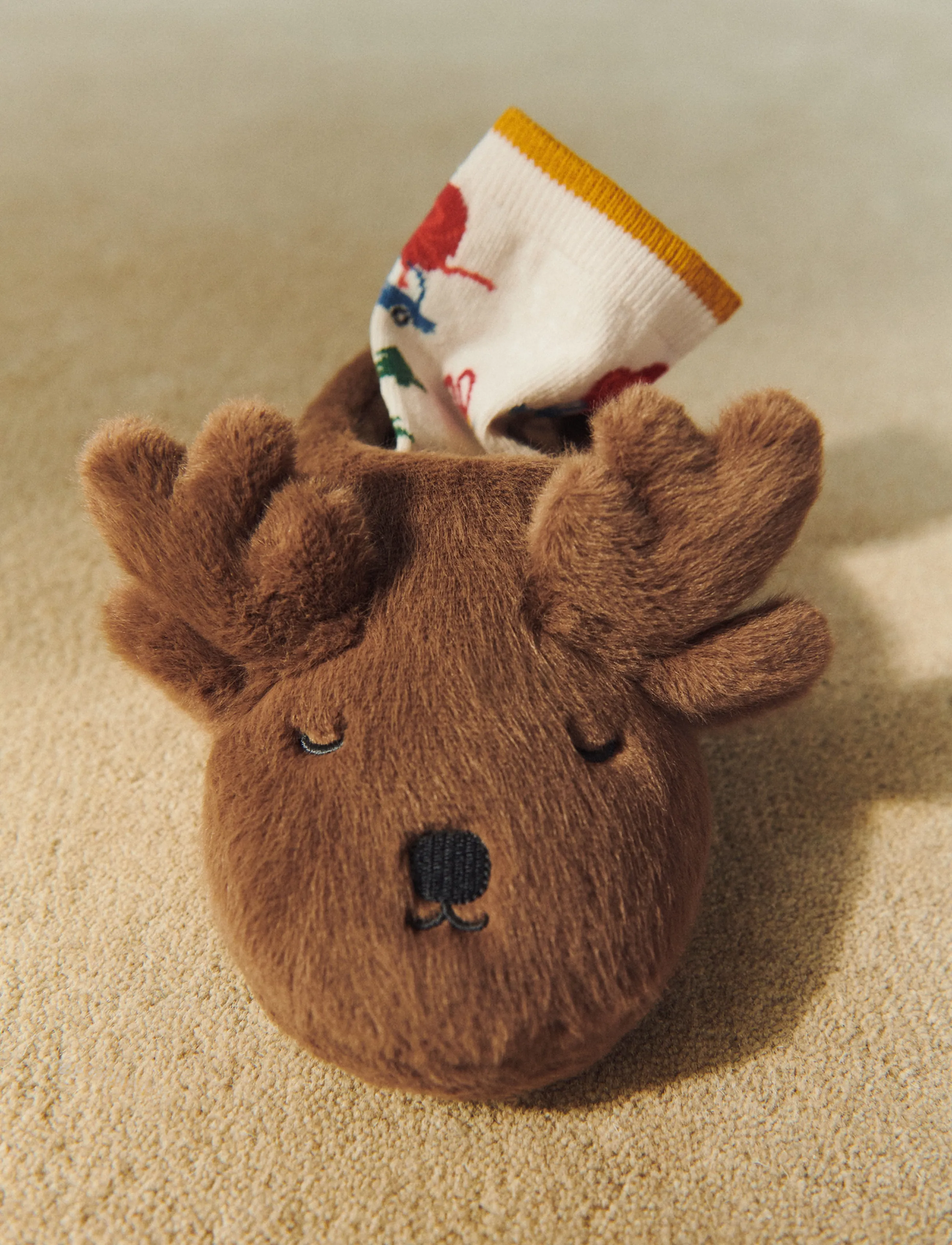 Liewood - Aviaja Reindeer Slippers - hausschuhe - pecan - 0