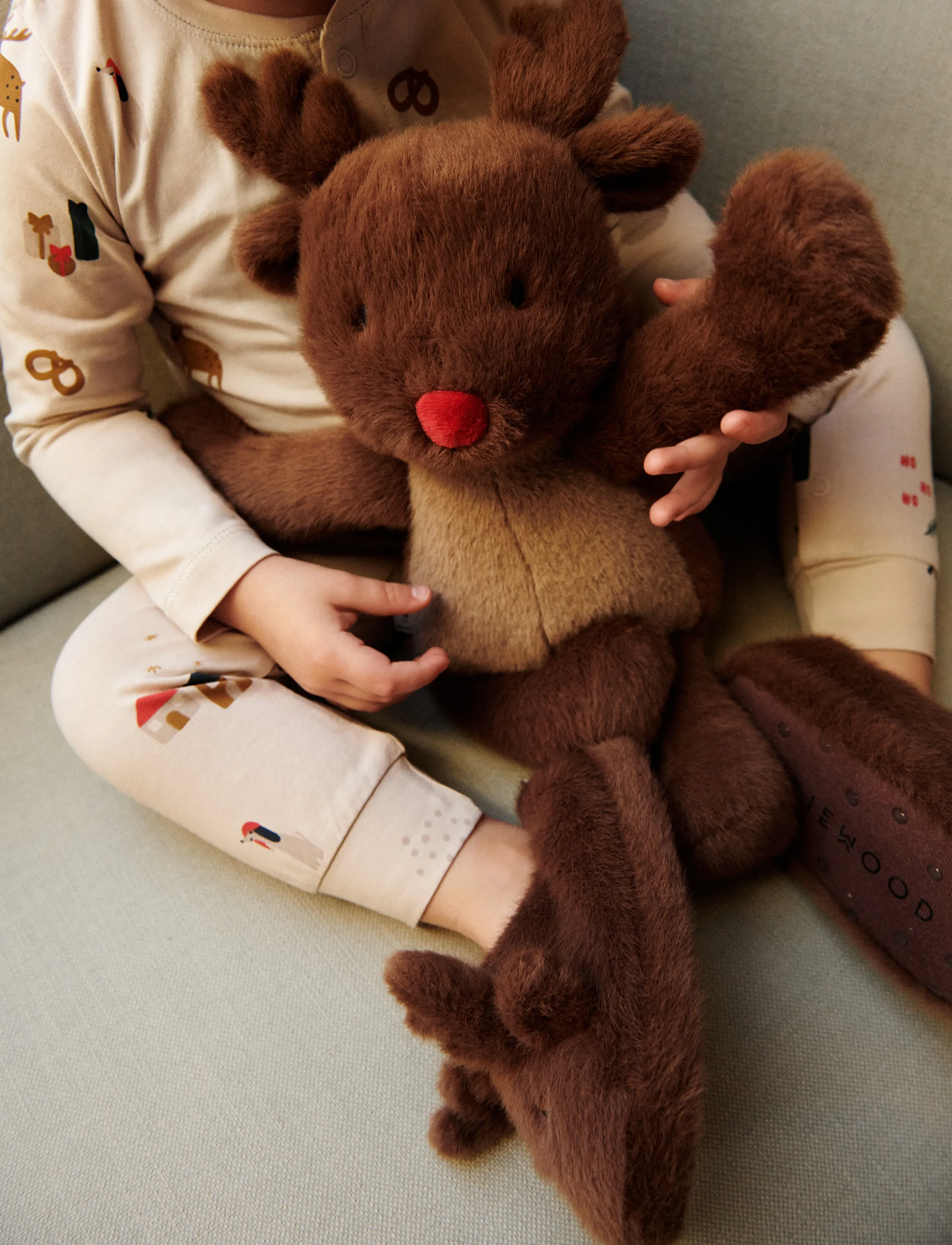 Liewood - Aviaja Reindeer Slippers - hausschuhe - pecan - 4