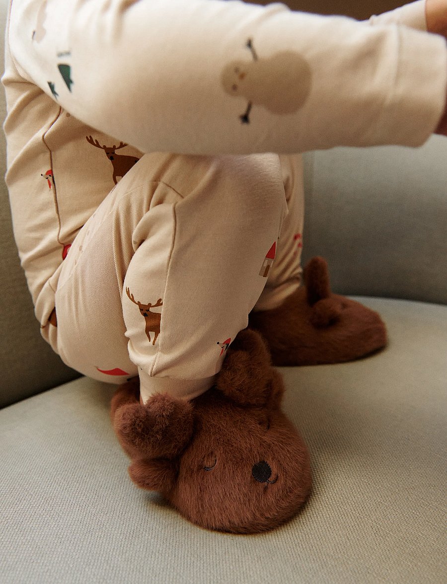 Liewood - Aviaja Reindeer Slippers - hausschuhe - pecan - 5