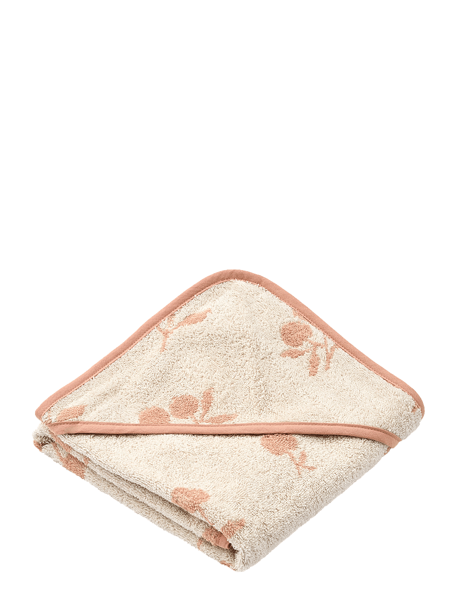Liewood - Alba Yarn Dyed Hooded Baby Towel - peach / sea shell - 0