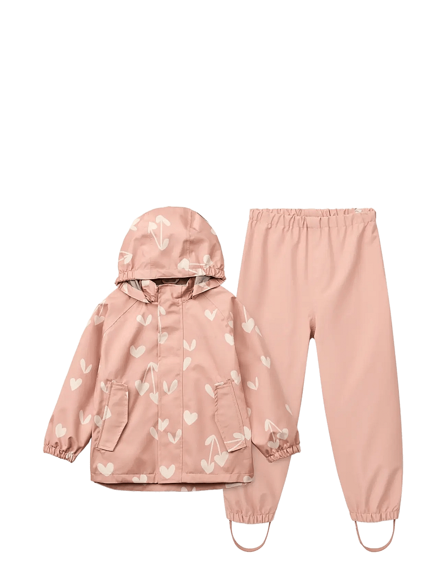 Liewood - Pedia Rainwear Set - rain sets - sweethearts / pale tuscany - 1