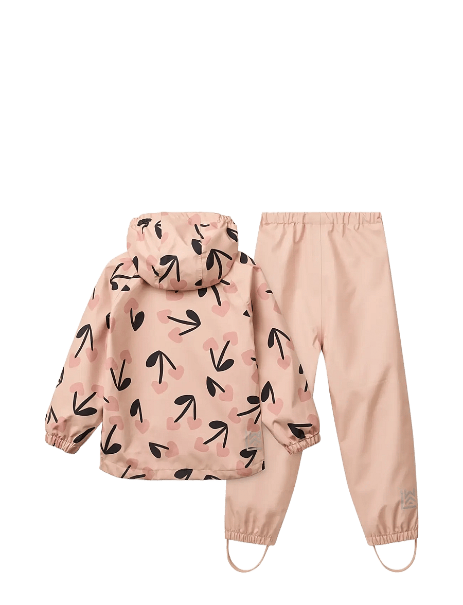 Liewood - Pedia Rainwear Set - drabužiai nuo lietaus - mega cherry heart/ rosey mix - 1