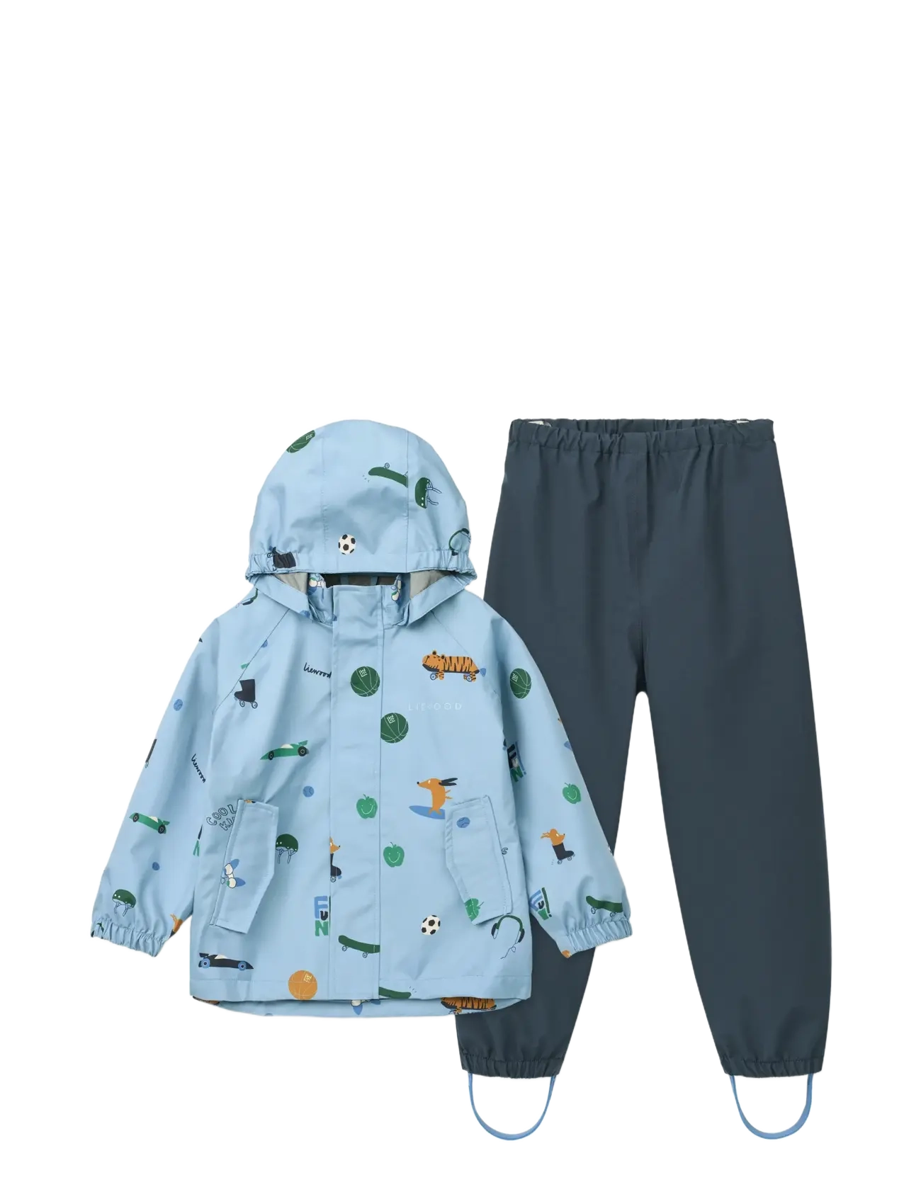 Liewood Pedia Rainwear Set, 134, Rainwear, Blau - Sets, Kinder