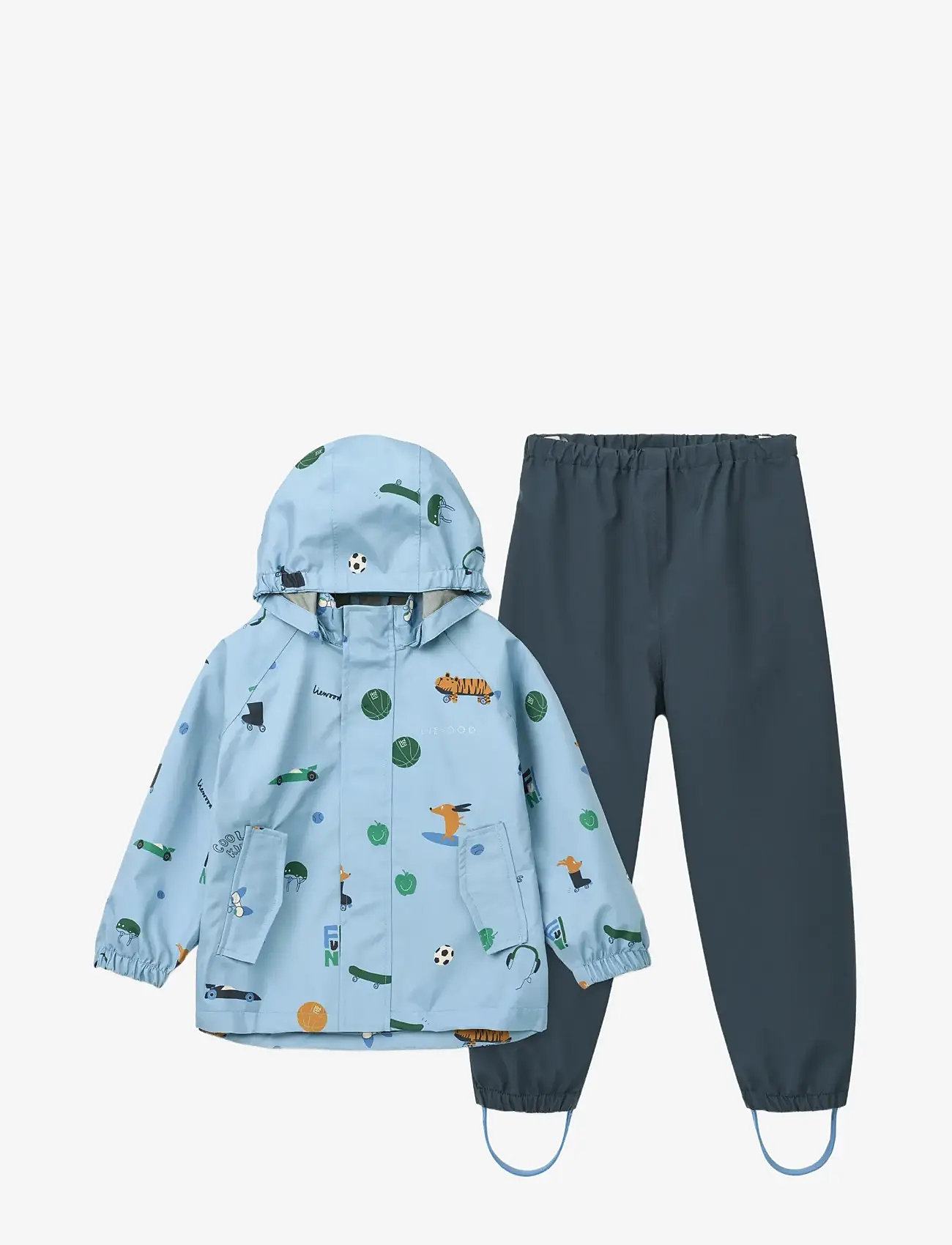 Liewood - Pedia Rainwear Set - regnsæt - fun / beach blue - 0