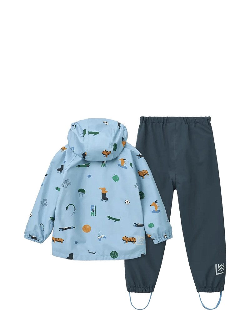 Liewood - Pedia Rainwear Set - regnsæt - fun / beach blue - 1