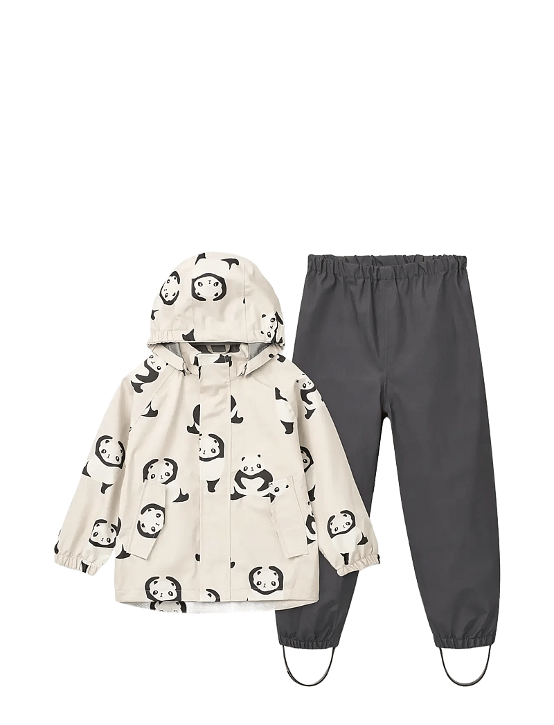 Liewood - Pedia Rainwear Set - regensets - panda / sandy - 0