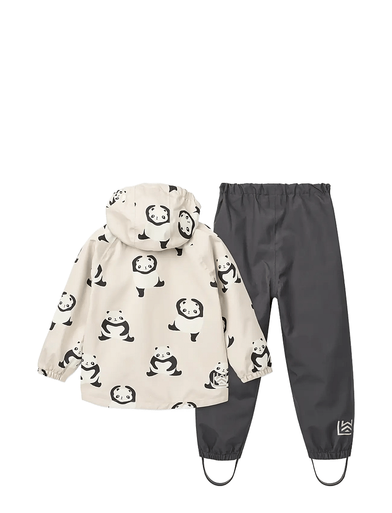 Liewood - Pedia Rainwear Set - regensets - panda / sandy - 1