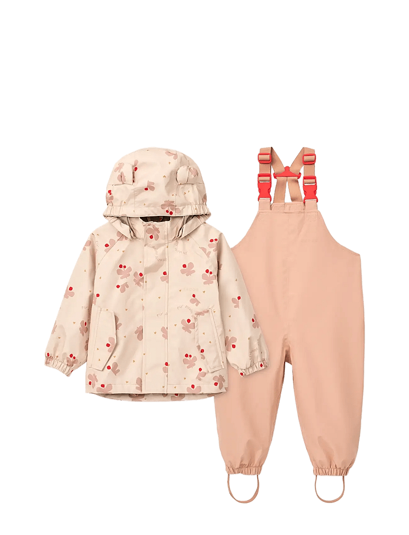 Liewood - Manu Rainwear Set - regnsæt - butterfly / apple blossom - 0
