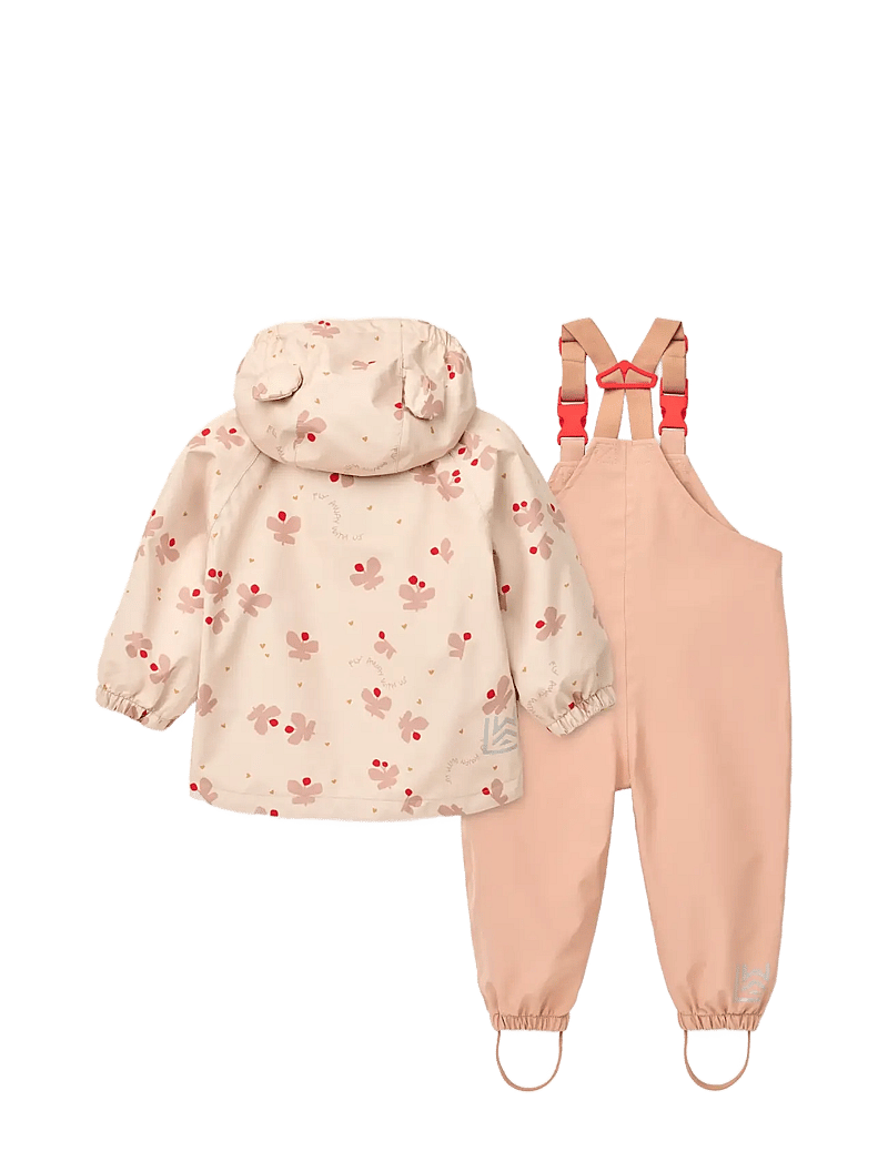 Liewood - Manu Rainwear Set - regnsæt - butterfly / apple blossom - 1