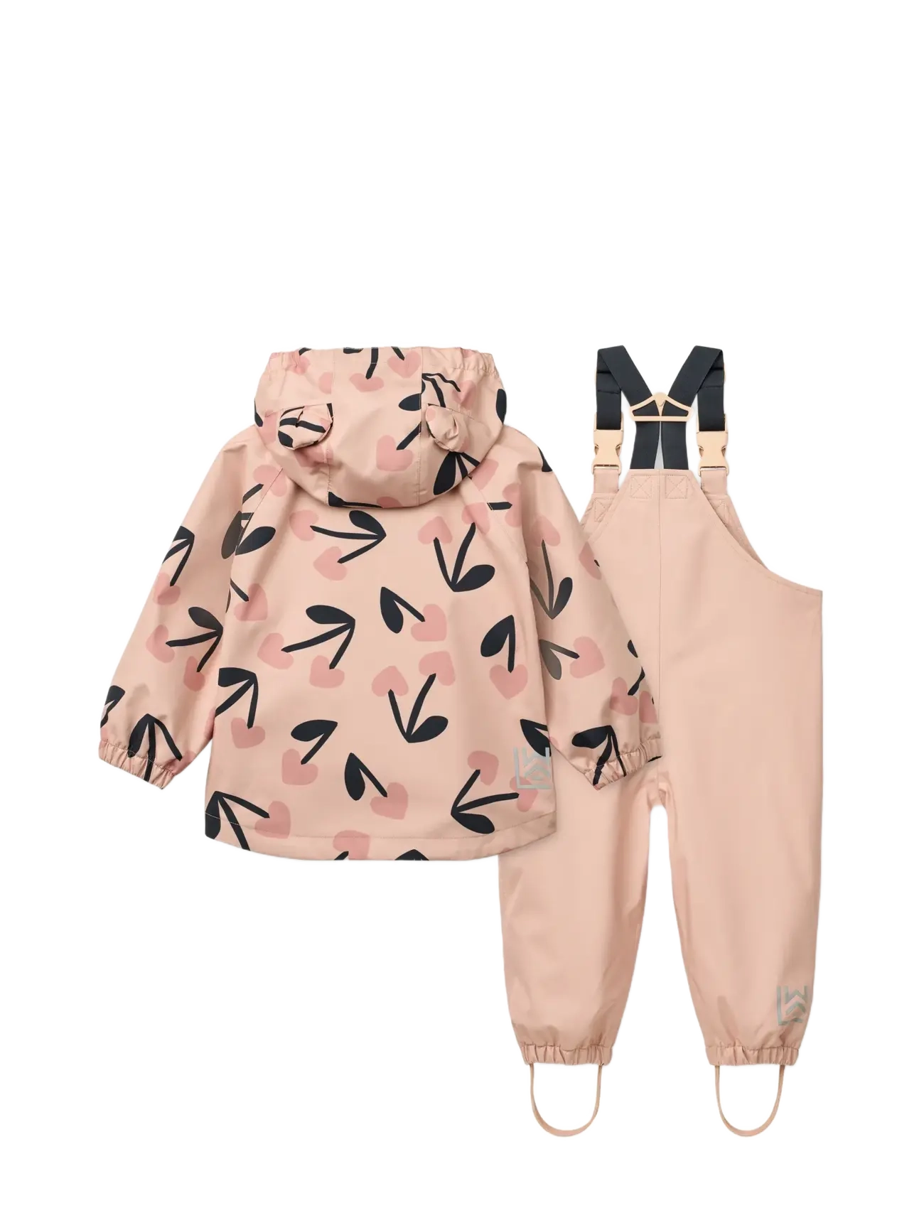 Liewood - Manu Rainwear Set - rain sets - mega cherry heart/ rosey mix - 2