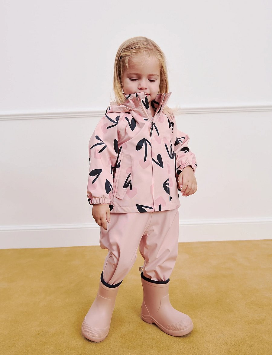 Liewood - Manu Rainwear Set - rain sets - mega cherry heart/ rosey mix - 0