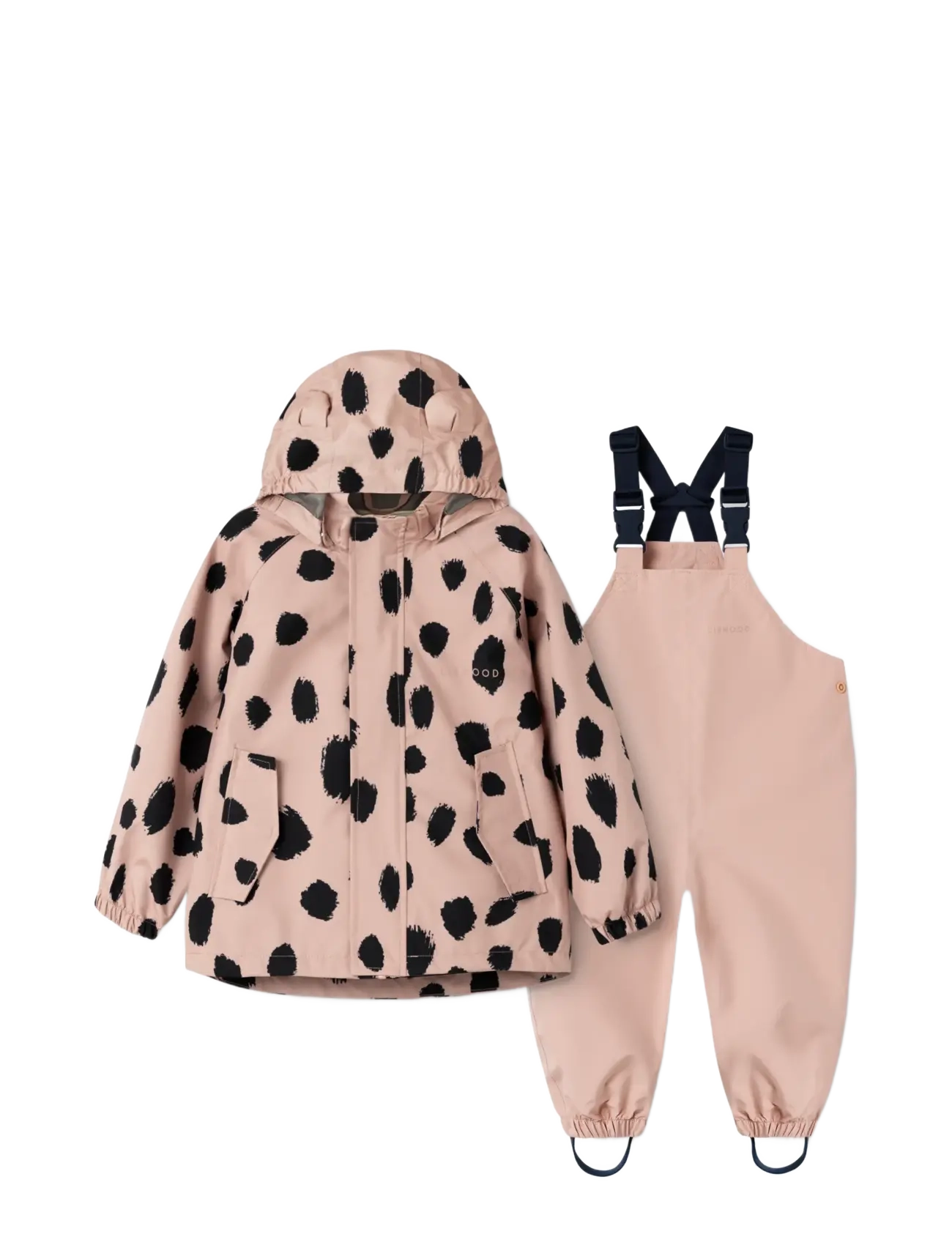 Liewood Manu Rainwear Set - Outerwear - MEGA LEO SPOT / PALE TUSCANY / pink/rose
