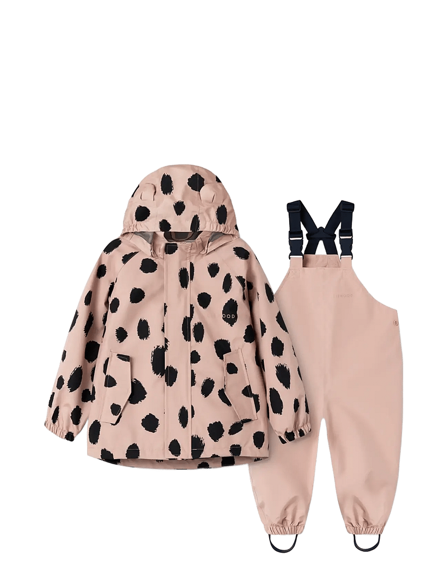 Liewood - Manu Rainwear Set - rain sets - mega leo spot / pale tuscany - 0
