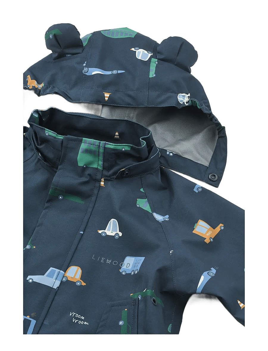 Liewood - Manu Rainwear Set - rain sets - cars / classic navy - 4