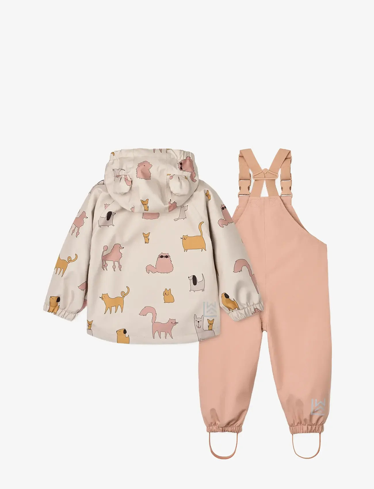 Liewood - Manu Rainwear Set - regensets - cats and dogs / sandy - 1