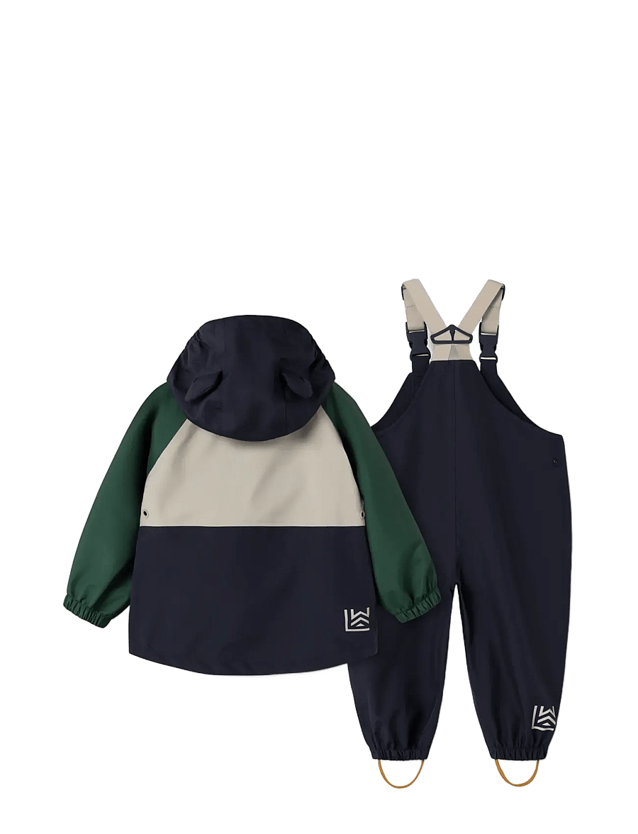 Liewood - Manu Rainwear Set - rain sets - garden green multi mix - 1