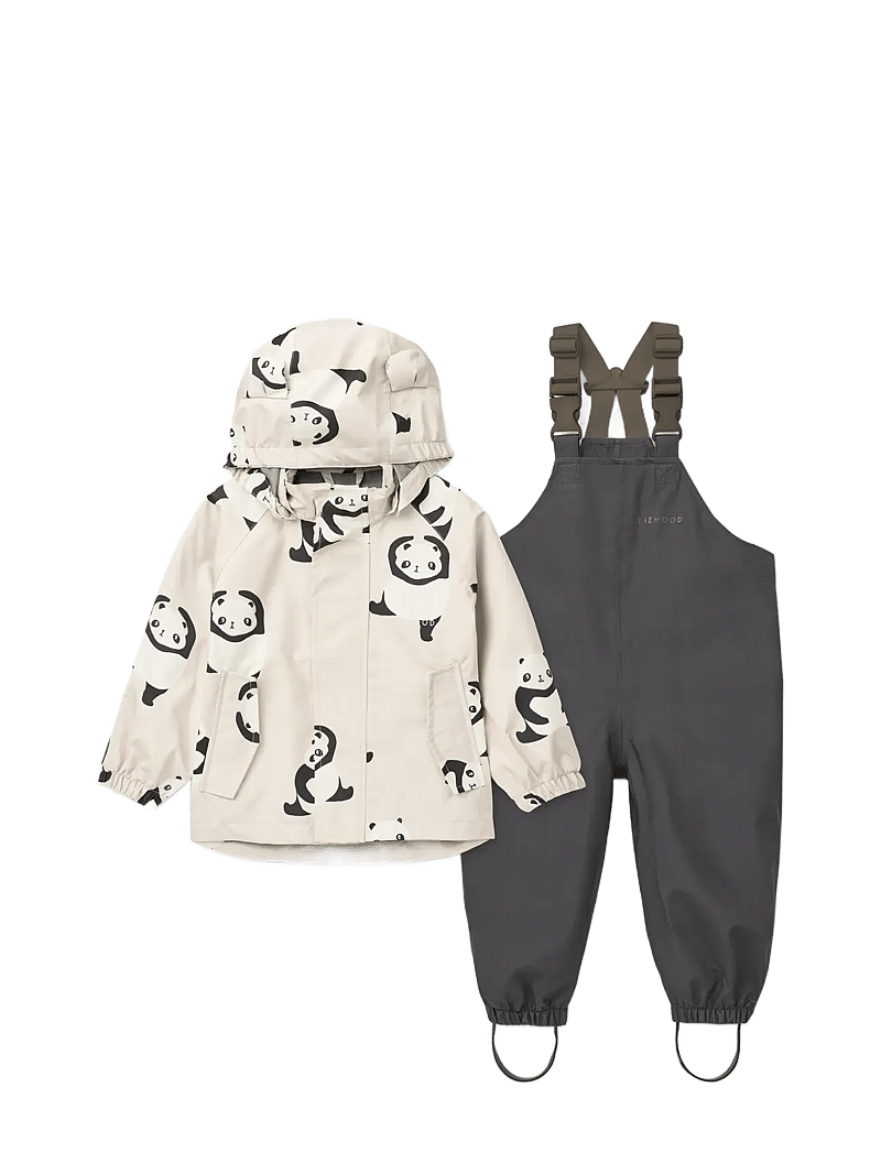 Liewood - Manu Rainwear Set - sadeasut - panda / sandy - 1