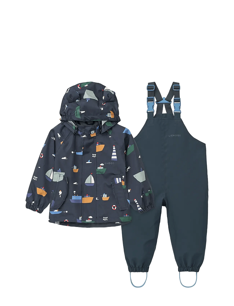 Liewood - Manu Rainwear Set - regensets - sailing / classic navy - 0