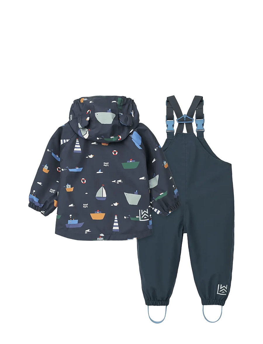 Liewood - Manu Rainwear Set - rain sets - sailing / classic navy - 1