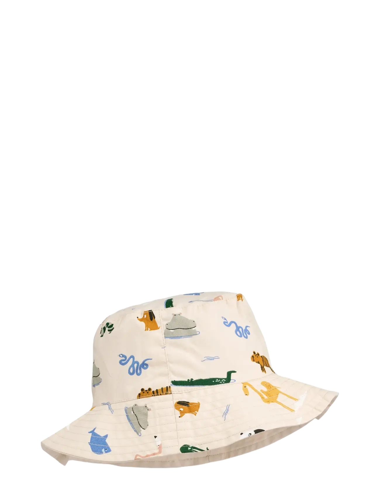 Liewood Damon Reversible Bucket Hat - Mützen - AROUND THE WORLD / SANDY / cream