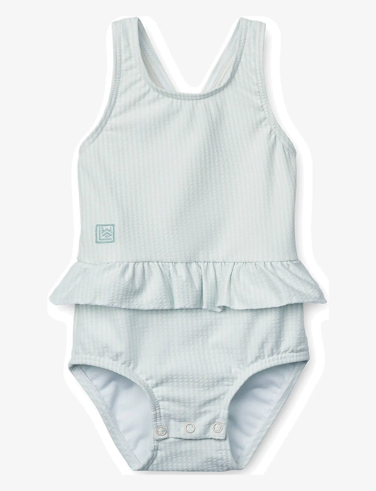 Liewood - Amina Baby Stripe Swimsuit - swimsuits - y/d stripe pure sky / creme de la creme - 0