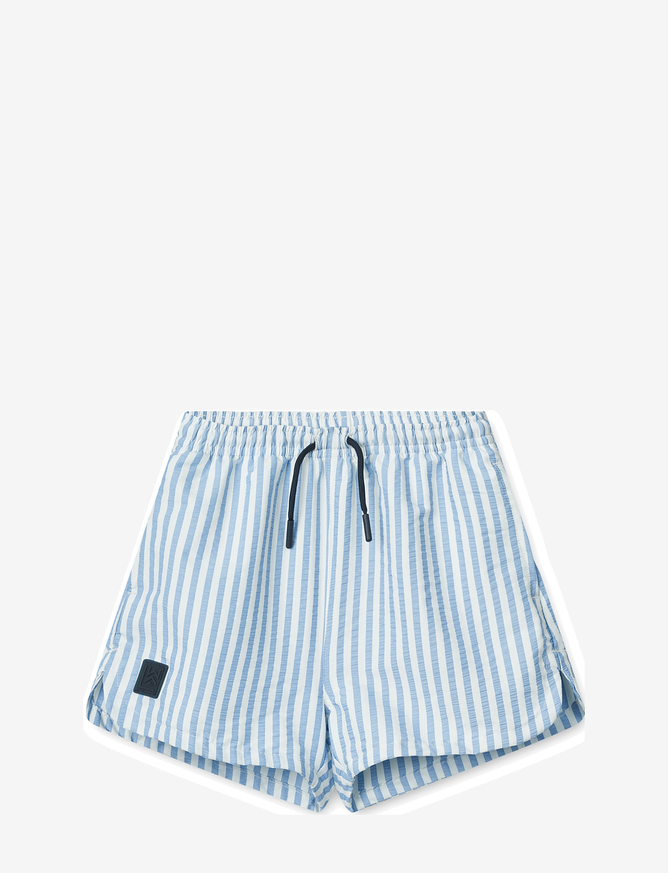 Liewood - Aiden Seersucker Board Shorts - badebukser - y/d stripe riverside / creme de la creme - 0
