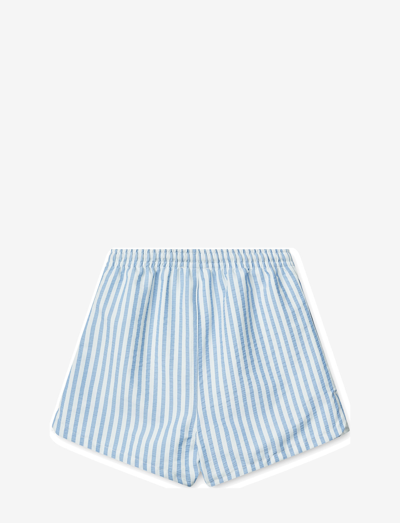 Liewood - Aiden Seersucker Board Shorts - badebukser - y/d stripe riverside / creme de la creme - 1