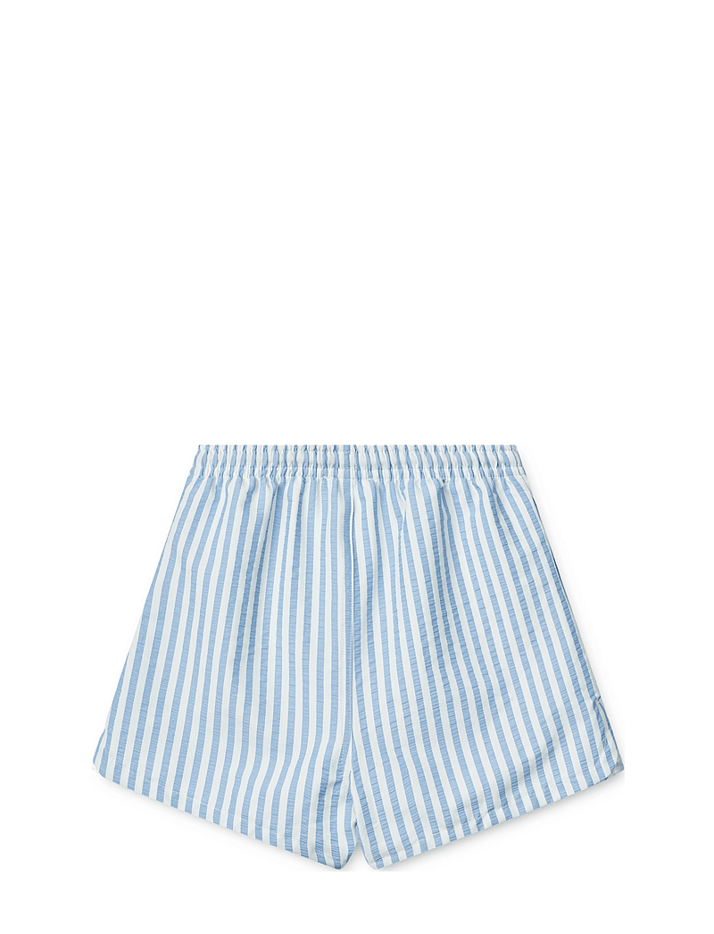 Liewood - Aiden Seersucker Board Shorts - maudymosi šortai - y/d stripe riverside / creme de la creme - 1