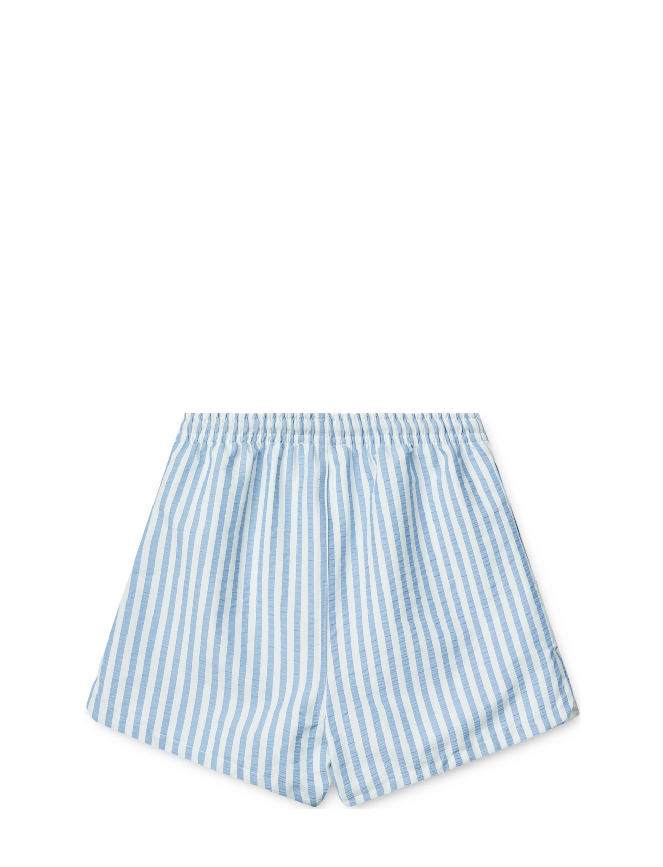 Liewood - Aiden Seersucker Board Shorts - badehosen - y/d stripe riverside / creme de la creme - 1