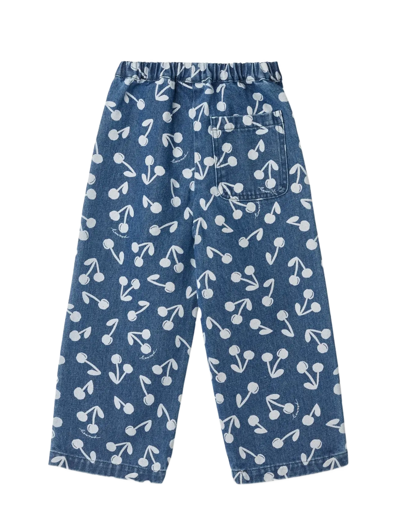 Liewood - Cesar Printed Denim Pants - cherry blossom / medium blue denim - 1