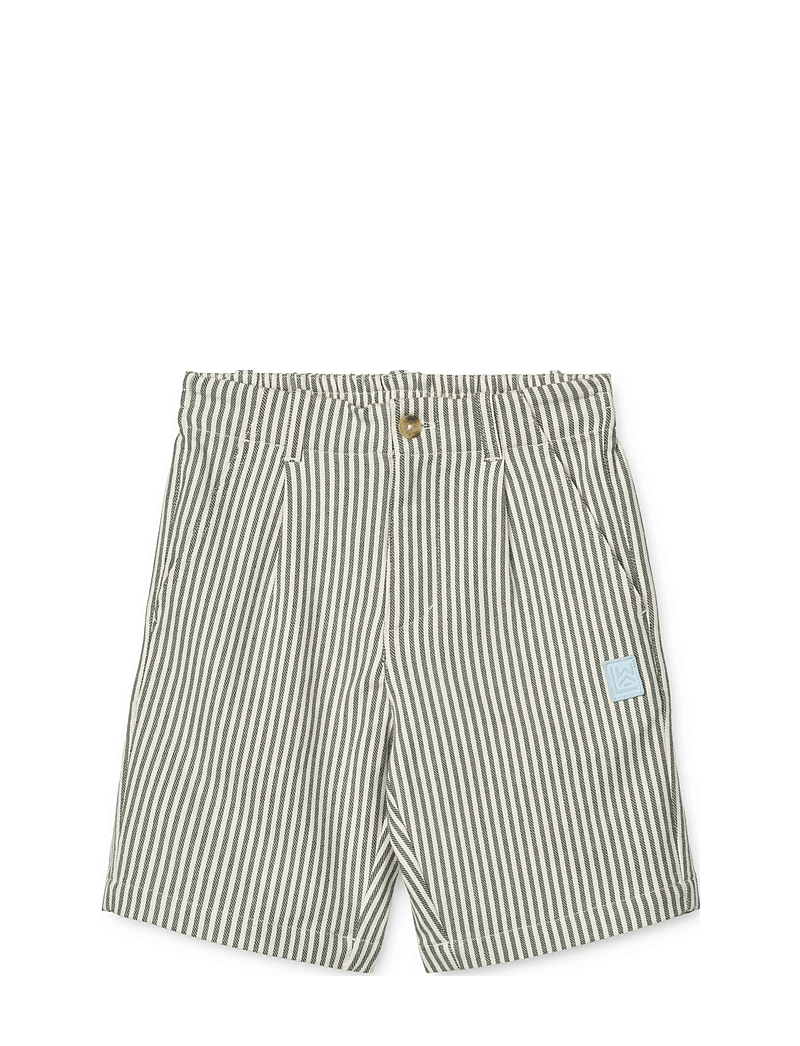 Liewood - Barrett Stripe Shorts - badebukser - y/d stripe whale blue / creme de la creme - 0