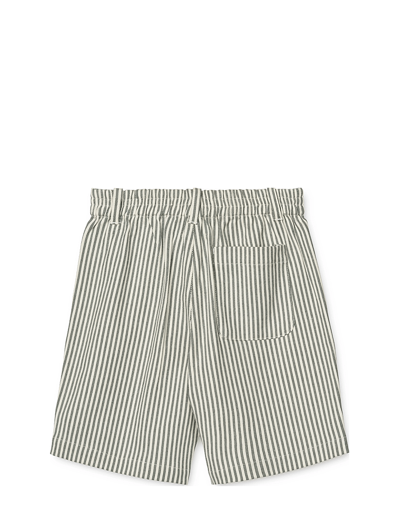 Liewood - Barrett Stripe Shorts - badebukser - y/d stripe whale blue / creme de la creme - 1