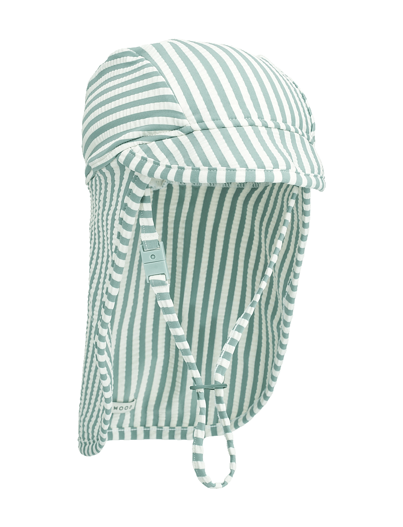 Liewood - Cecilia Seersucker Swim Hat - badekappen - stripe peppermint / crisp white - 0