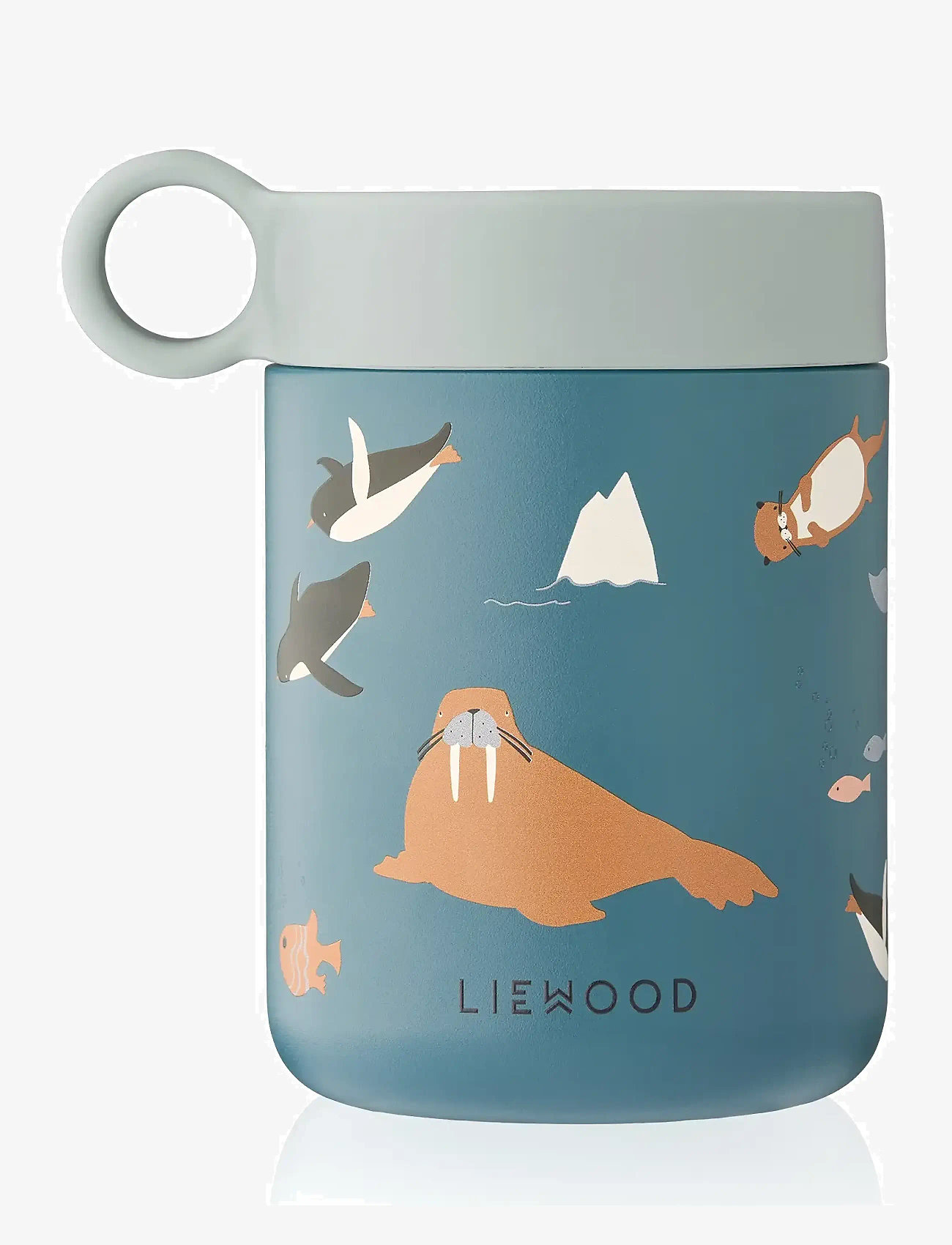 Liewood - Kiani Printed Food Jar - opbevaringsbøtter til babymad - arctic sea /  ocean view - 0