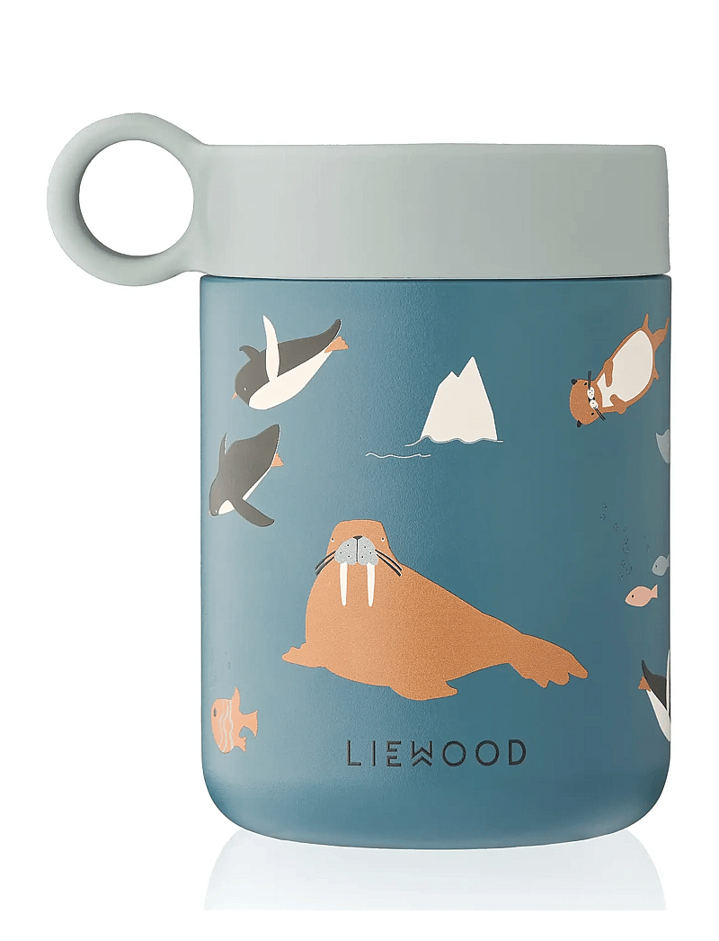 Liewood - Kiani Printed Food Jar - opbevaringsbøtter til babymad - arctic sea / ocean view - 0