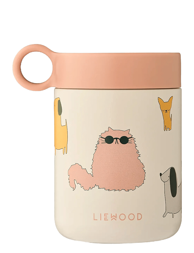 Liewood - Kiani Printed Food Jar - Ílát fyrir barnamat - cats and dogs / sandy - 0