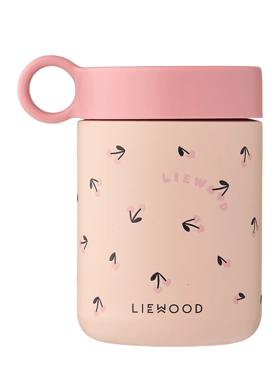 Liewood - Kiani Printed Food Jar - behälter für babynahrung - mini cherry heart / rosey - 0