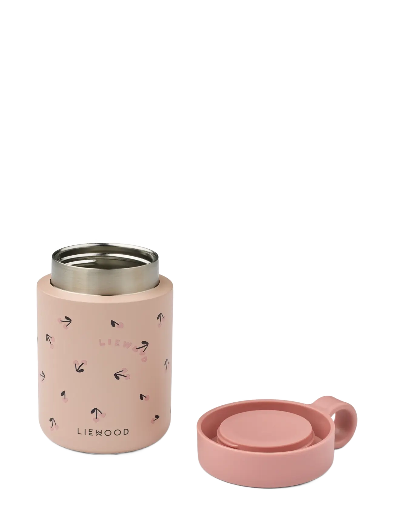 Liewood - Kiani Printed Food Jar - behälter für babynahrung - mini cherry heart / rosey - 1