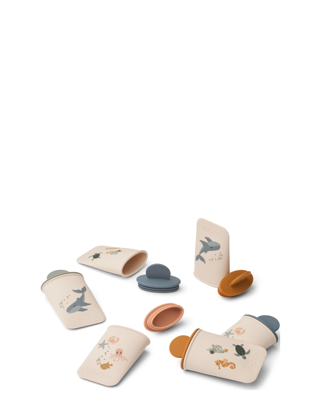 Liewood Malik Printed Mini Ice Pops 6-Pack, One Size, Beige, Bagning & Madlavning > Isforme, Børn