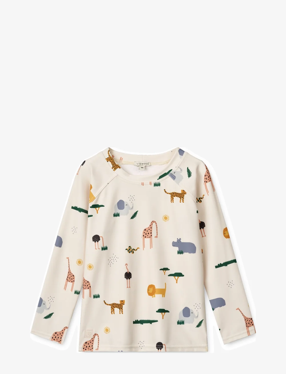 Liewood - Noah Printed Longsleeve Swim Tee - bade-oberteile - safari sandy mix - 0