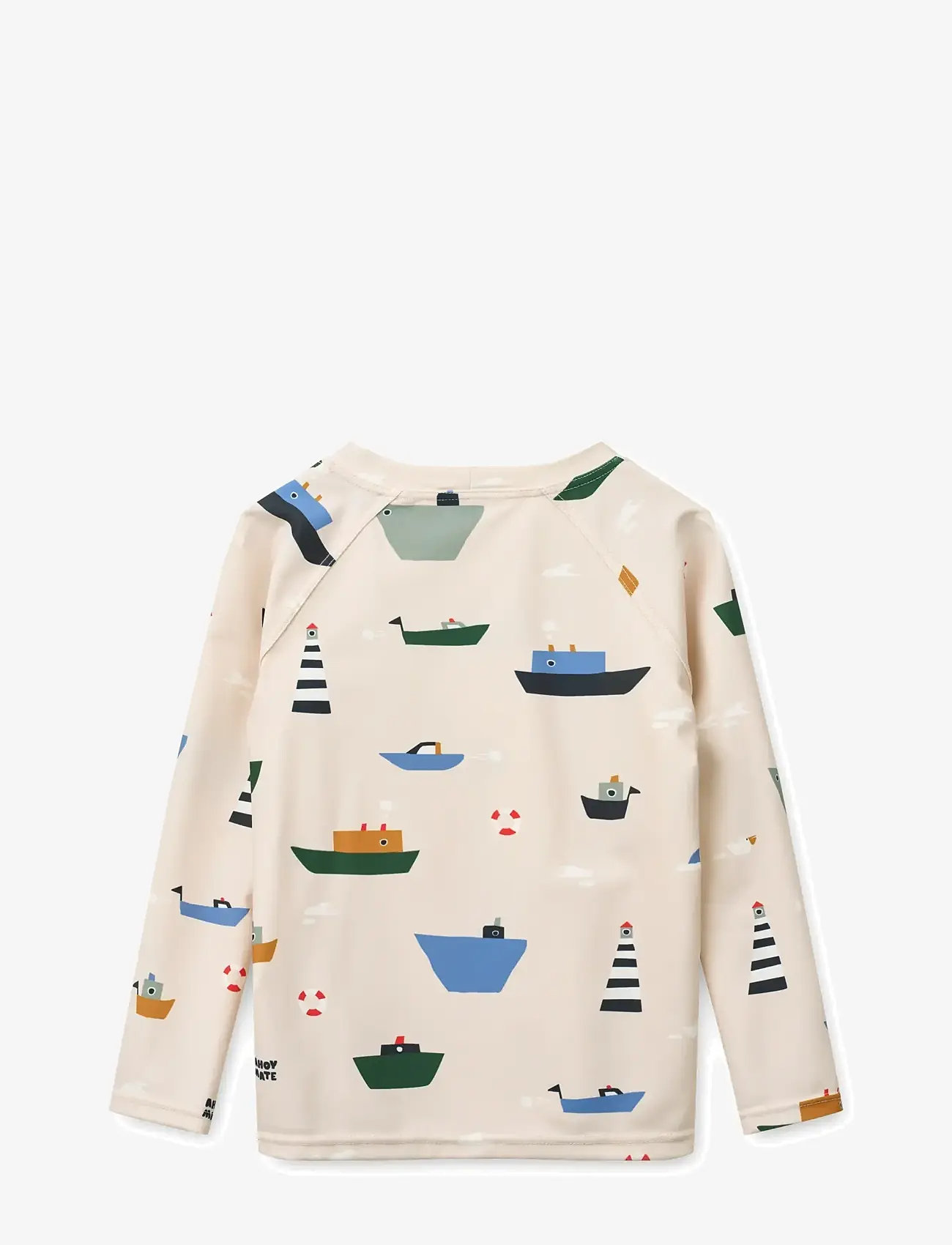 Liewood - Noah Printed Longsleeve Swim Tee - badeoverdele - sailing / sandy - 1