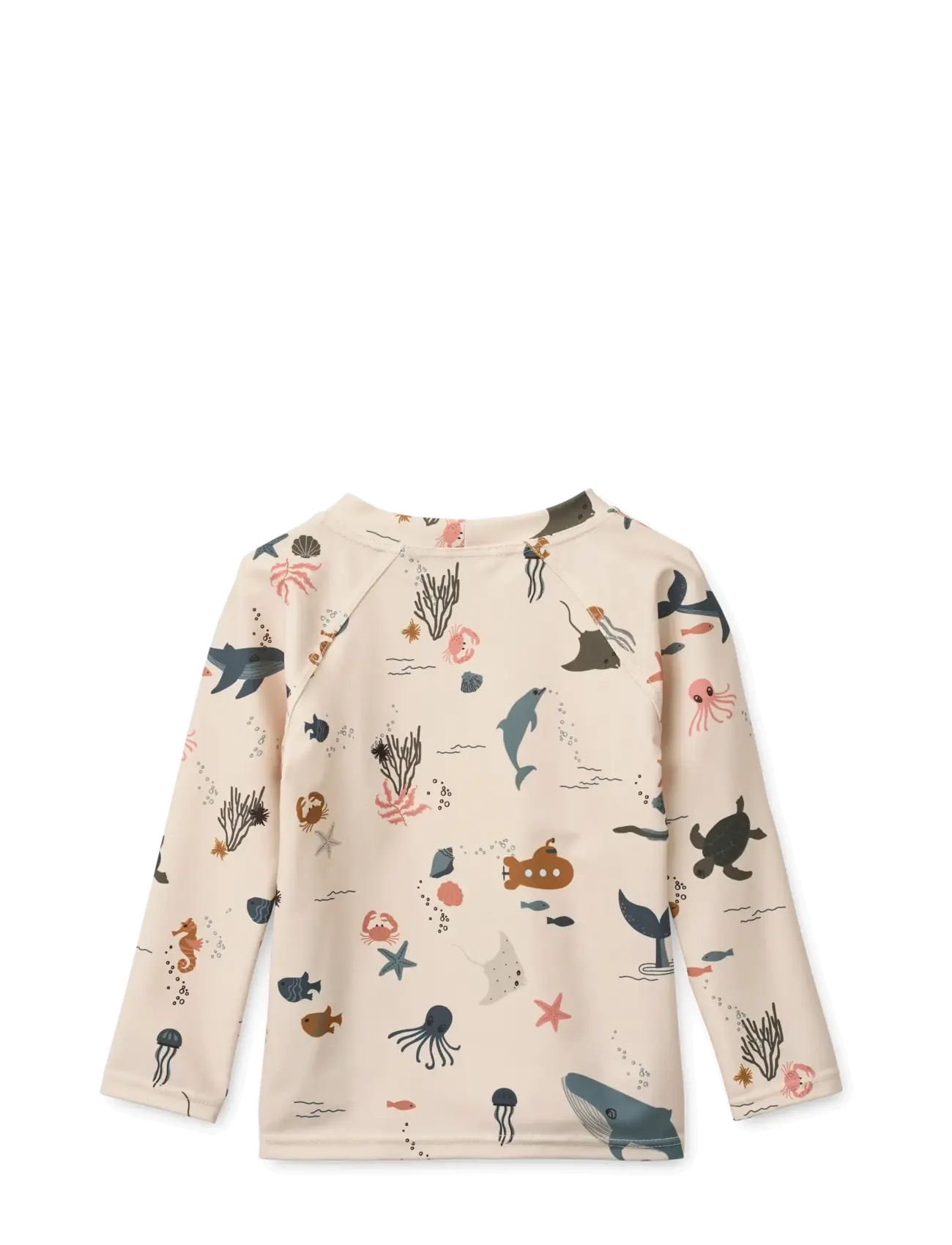 Liewood - Noah Printed Longsleeve Swim Tee - badeoverdele - sea creature / sandy - 1