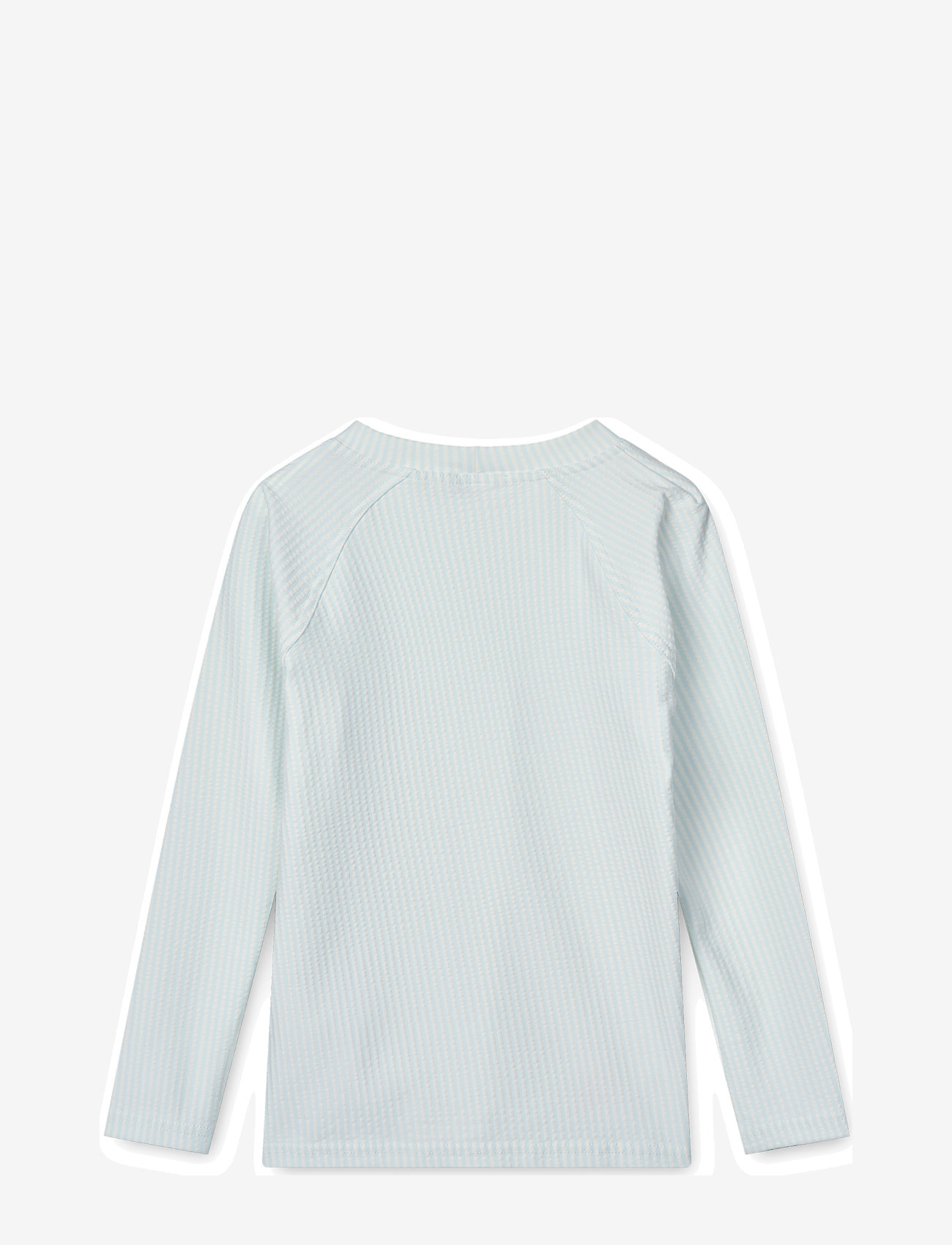 Liewood - Noah Seersucker Longsleeve Swim Tee - ujumisriiete ülaosad - y/d stripe pure sky / creme de la creme - 1