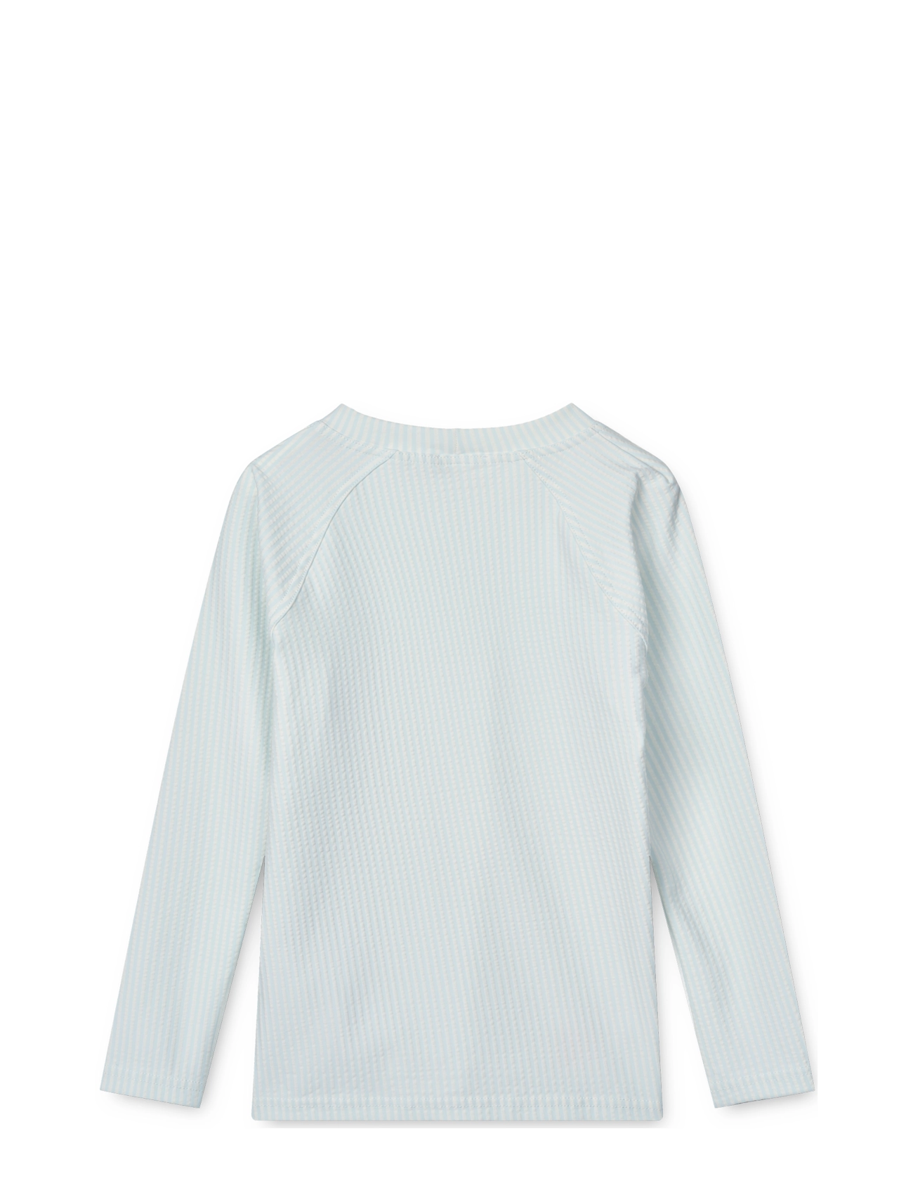 Liewood - Noah Seersucker Longsleeve Swim Tee - badtoppar - y/d stripe pure sky / creme de la creme - 1