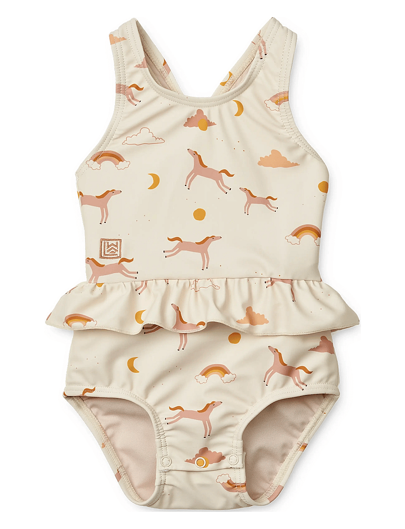 Liewood - Amina Baby Printed Swimsuit - badedragter - dream / ecru - 0