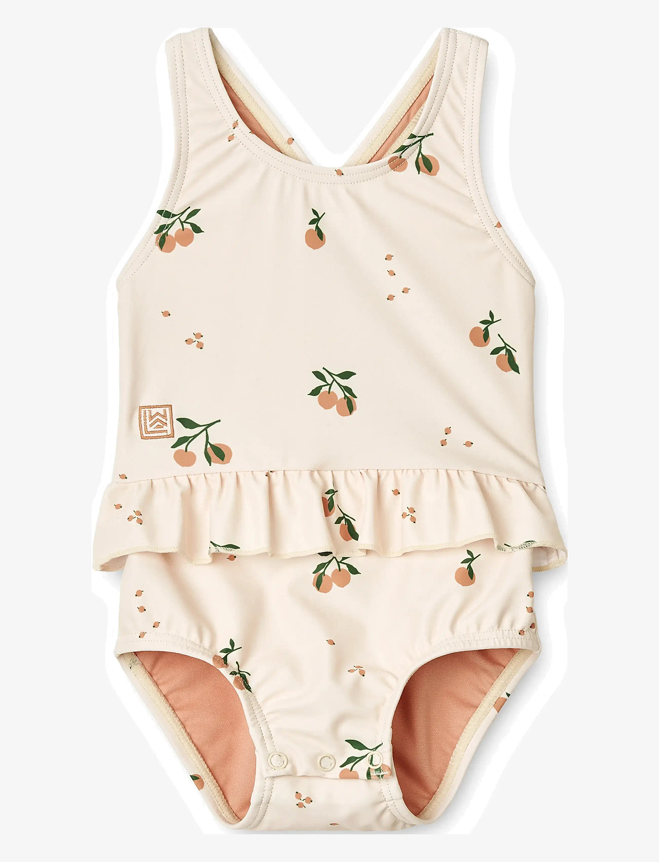 Liewood - Amina Baby Printed Swimsuit - baddräkter - peach / sea shell - 0