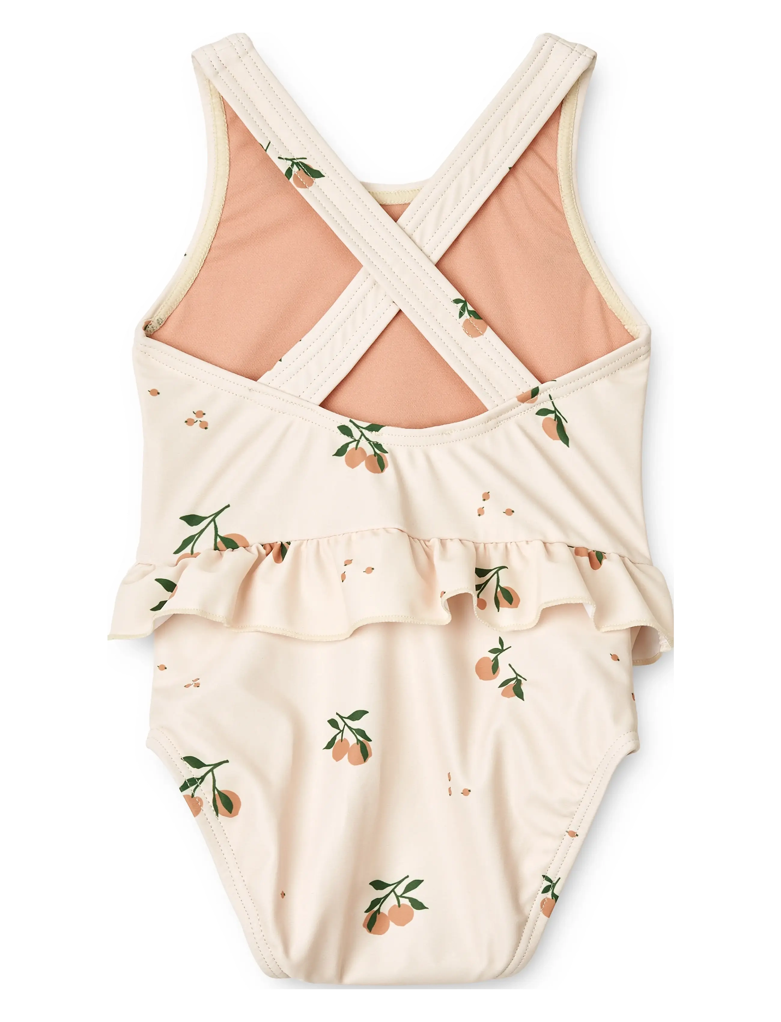 Liewood - Amina Baby Printed Swimsuit - badeanzüge - peach / sea shell - 1