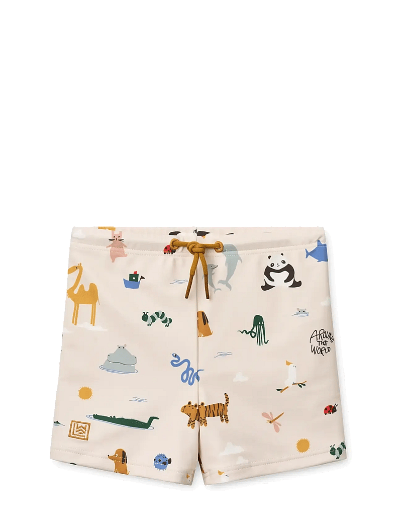 Liewood - Otto Printed Swim Pants - maudymosi kostiumėliai - around the world / sandy - 0